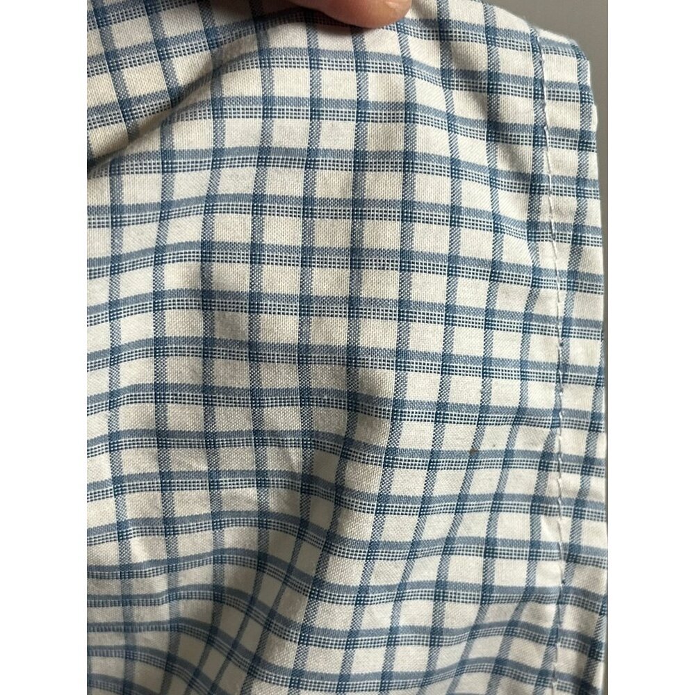 Wrangler Plaid Pearl Snap Shirt Blue 2XLT Western Cowboy Checks Concert Relaxed - Picture 8 of 9